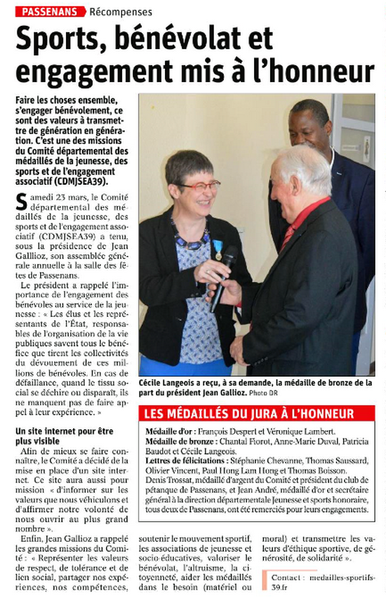 Le PROGRES du 26 mars 2019