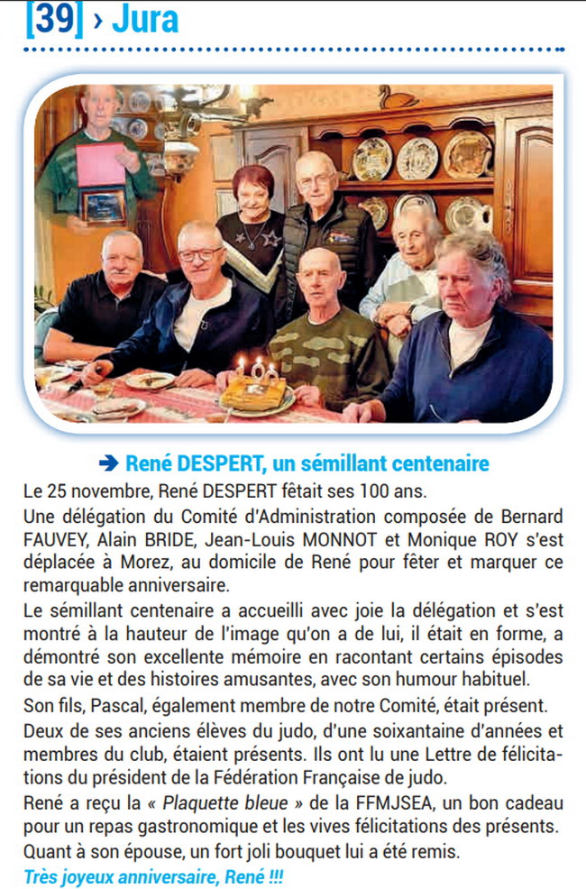 Le Médaillé N 108 - René DESPERT
